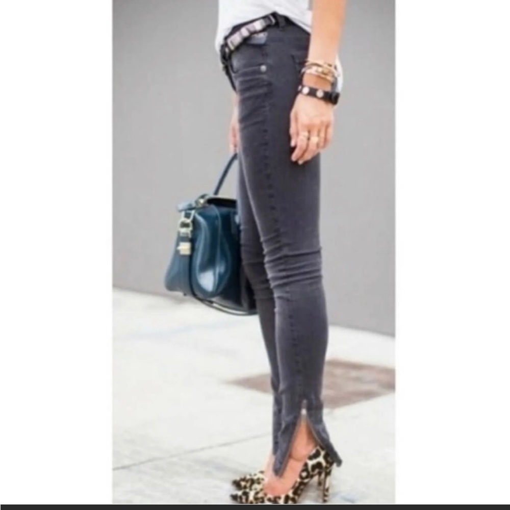 J Brand The Deal Skinny Leg Zip Side Jeans | Ghost Grey Wash | 28